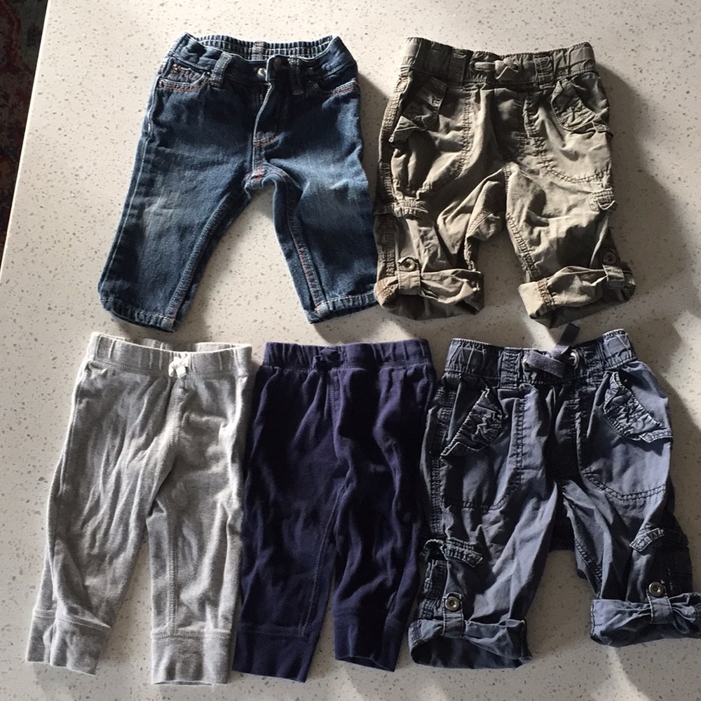 Jeans, joggers, roll-up cargo pants for sale!